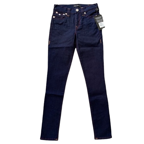 TRUE RELIGION Halle High Waist Super Skinny Big T Jeans - Size 24 - Picture 1 of 11